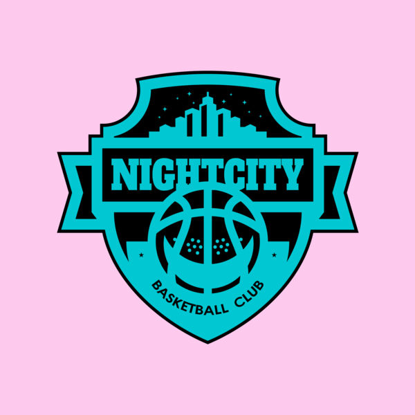 Night city Basketball club logo template Thumbnail