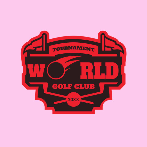 World Tournament Golf club logo template Thumbnail