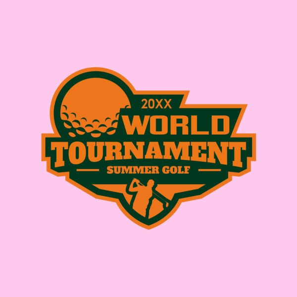 World Tournament Simmer Golf logo template Thumbnail