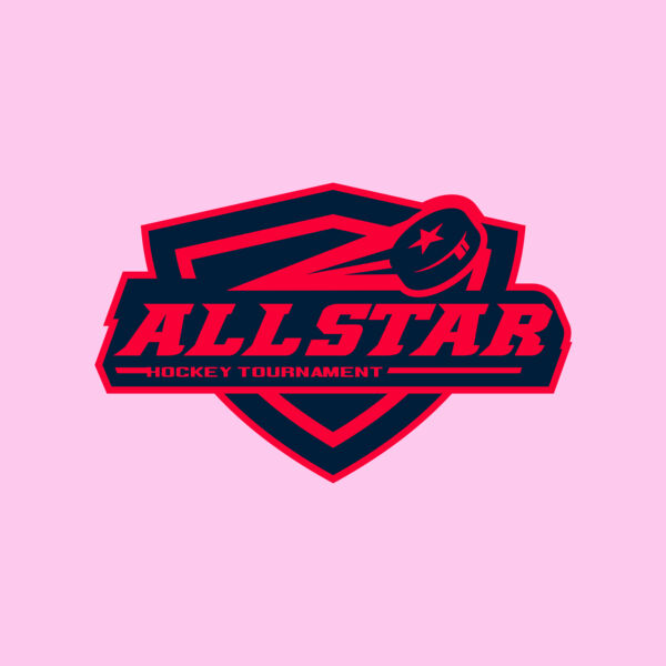 All Star Hockey Tournament logo template Thumbnail