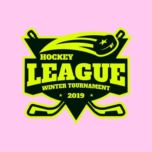 League Hockey Winter Tournament logo template Thumbnail