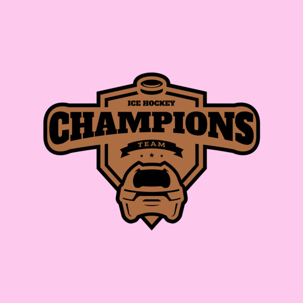 Champions Team Ice Hockey logo template Thumbnail