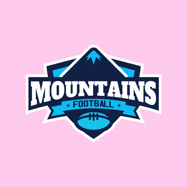Mountains Football logo template Thumbnail