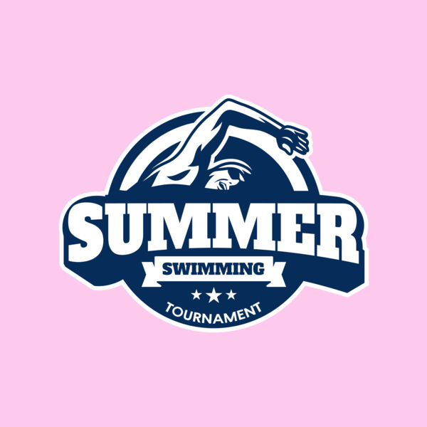 Summer Swimming Tournament logo template Thumbnail