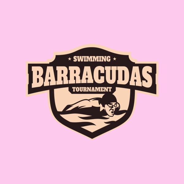 Barracudas Swimming Tournament logo template Thumbnail