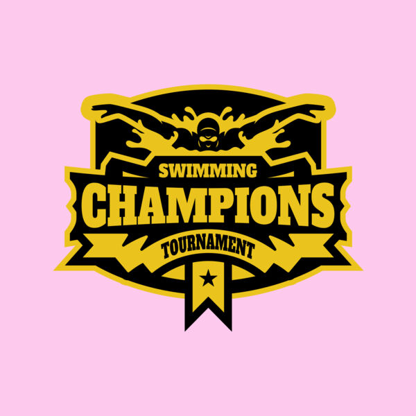 Champions Swimming Tournament logo template Thumbnail