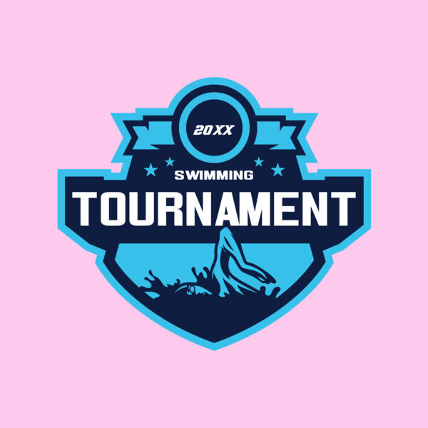 Swimming Tournament logo template Thumbnail