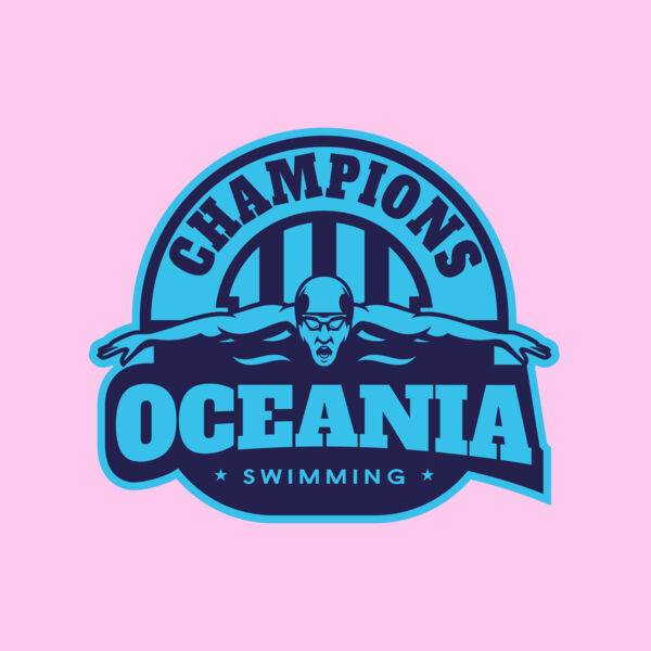 Oceania Champions Swimming logo template Thumbnail