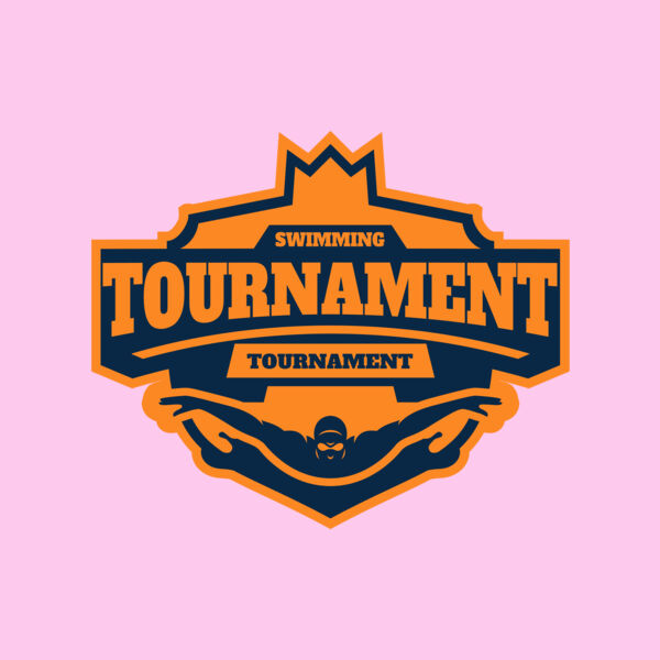 Swimming Tournament logo template Thumbnail