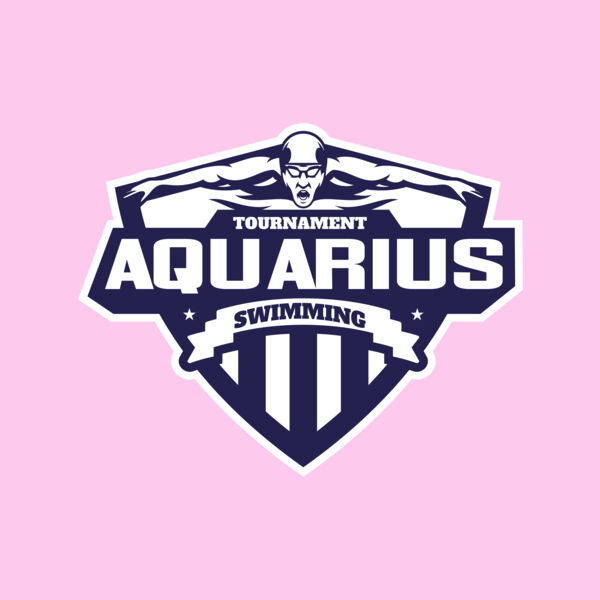 Aquarius Swimming Tournament logo template Thumbnail