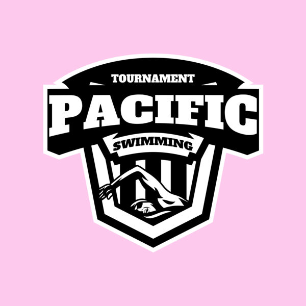 Pacific Swimming Tournament logo template Thumbnail