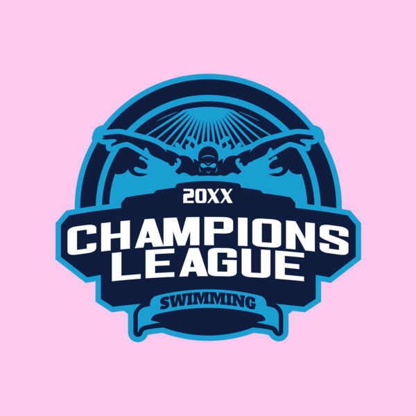 Champions League Swimming logo template Thumbnail
