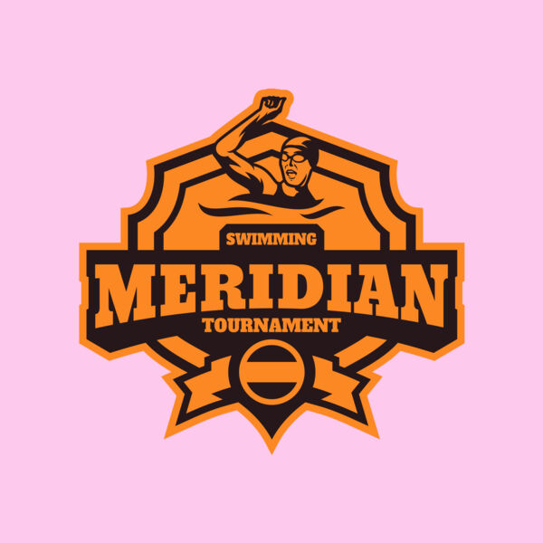 Meridian Tournament Swimming logo template Thumbnail