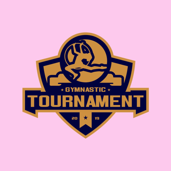 Gymnastic Tournament logo template 02 Thumbnail