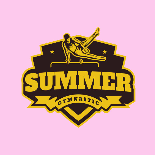 Summer Gymnastic logo template Thumbnail